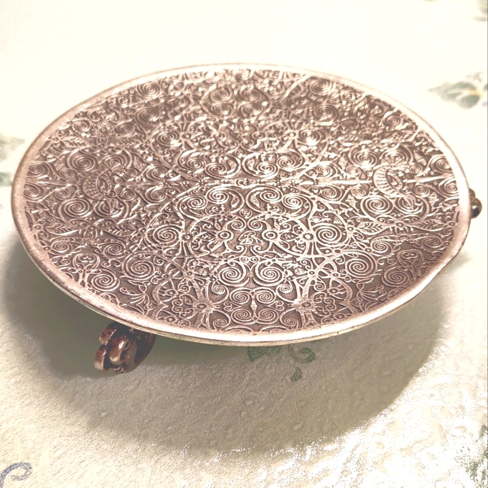 Crabtree & Evelyn Pewter Candle Stand/Accessory Holder